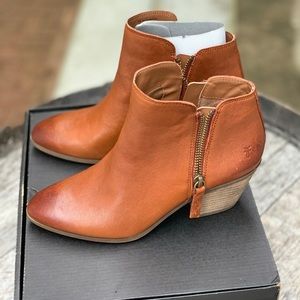 Frye Cognac Leather Booties